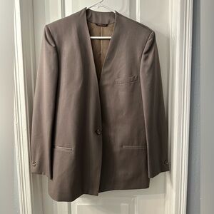 VINTAGE CUSTOM MADE BLAZER Brown - Imported Fabric